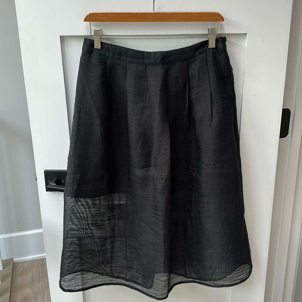 Vintage Piperlime A-Line Midi Skirt with Sheer Overlay NWT